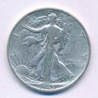 Amerikai Egyesült Államok 1945. 1/2$ Ag "Walking Liberty" T:F
USA 1945. 1/2 Dollar Ag &qu...