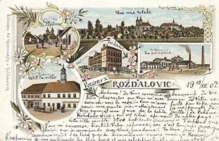 Rozdalovice with sugar factory litho