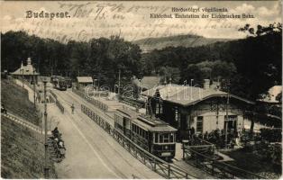 1908 Budapest II. Hűvösvölgyi villamos vasút végállomása