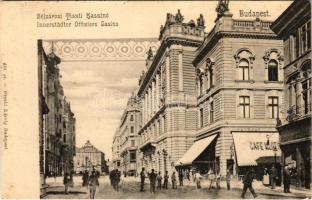 1902 Budapest V. Belvárosi Tiszti Kaszinó, kávéház, Váci utca. Divald Károly 432. sz. (fl)