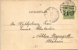 1905 Budapest V. Dunaparti részlet, Lloyd palota, Lánchíd melletti teherkikötő