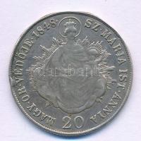 1848KB 20kr Ag "V. Ferdinánd" T:VF,F fülnyom, karc, ph
Hungary 1848KB 20 Kreuzer Ag "...