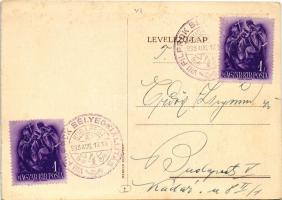 1938 Budapest VII. Gál üzlet kirakata. Erzsébet körút 4. + "VIII. FILPROK Bélyegkiállítás Budap...