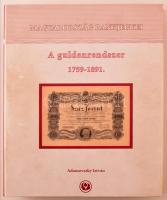 Adamovszky István: Magyarország Bankjegyei 4. - A guldenrendszer 1759-1891. Színes bankjegy katalógus, nagyalakú négygyűrűs mappában. Az első lapon a szerző aláírásával.