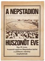 1978 A Népstadion huszonöt éve, fekete-fehér fotókkal, kissé sérült, 32 p.