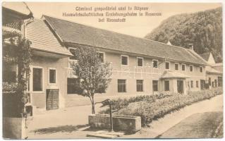 Barcarozsnyó, Rozsnyó, Rosenau, Rasnov; Caminul gospodariei casi / Hauswirtschaftliches Erziehungsheim bei Kronstadt / Háztartási iskola / Home economics school (fa)