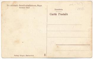 Kőhalom, Reps, Rupea; Ev. deutsch. Gesellschaftshaus, Grosser Saal / Német evangélikus társasági ház...