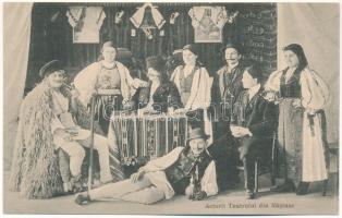 Resinár, Rasinari (Nagyszeben, Sibiu); Actorii Teatrului. Editia Bucur Hurdubelea / Színházi színészek csoportképe / Theatre actors and actresses