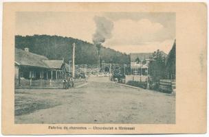 1924 Kommandó, Komandó, Comando, Comandau; utcarészlet a fűrésszel, fűrésztelep / Fabrica de eherestea / street, sawmill (EK)