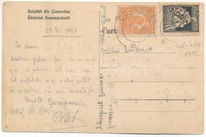 1924 Kommandó, Komandó, Comando, Comandau; utcarészlet a fűrésszel, fűrésztelep / Fabrica de eherest...