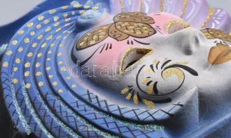 Velencei karneváli maszk, kerámia, kopással, 34x24 cm