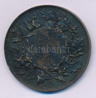 ~1900-1911. "O.M.E.E. (Országos Magyar Ebtenyésztő Egyesület)" bronz vadász díjérem, hátol...