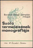 Dr. Laczkó István: Borsod-Abaúj-Zemplén megye szőlőtermelésének monográfiája. (Miskolc, 1964, Borsod megyei Nyomdaipari Vállalat), 80 p. Fekete-fehér képekkel illusztrálva. Kiadói papírkötés, a borítón apró foltokkal. Megjelent 1200 példányban.