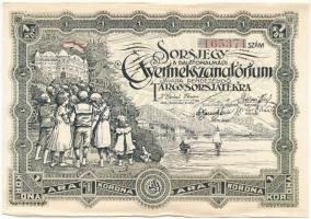 1911. 1K &quot;Sorsjegy a Balatonalmádi Gyermekszanatóriumi Tárgysorsjátékára&quot; T:XF,VF