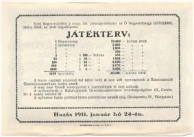 1911. 1K "Sorsjegy a Balatonalmádi Gyermekszanatóriumi Tárgysorsjátékára" T:XF,VF