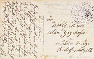 cca 1916 Az osztrák-magyar haditengerészet S.M.S. Warasdiner rombolója, a fedélzeten a legénységgel....