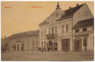 Mohács, Széchenyi tér, Rosenthal B. Fiai, Klausz üzlete, Mohácsi Közgazdasági Bank. Weiser E. kiadása