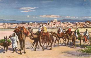 Tunis, caravan, camels s: R. Lanzendorf