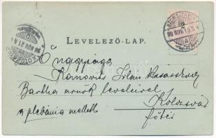 1898 (Vorläufer) Szombathely, látkép, Székesegyház, Széll Kálmán utca, zsinagóga. Art Nouveau, flora...