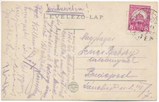 1928 Pápa, Fő utca, Weisz, Steinberger üzlete, templom