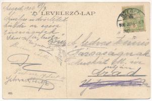 1906 Szeged, Izraelita templom, zsinagóga, belső. Grünwald Herman kiadása (EK)