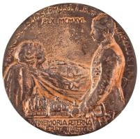 Osztrák-Magyar Monarchia 1916. "I. Ferenc József halálára" ezüstözött bronz emlékérem. Szi...