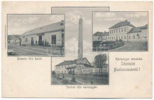 1906 Martonvásár, Dreher-féle szeszgyár, Vármegyei árvaház, Krausz Zsigmond üzlete és saját kiadása ...