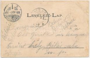 1905 Hatvan, Református templom, Katolikus kör, Izraelita templom, zsinagóga. Hoffmann M. L. kiadása...