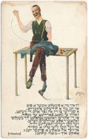 Zsidó szabó. Judaika művészlap / Jewish tailor. Judaica art, Verlag Central 2119. s: Menachem Birnbaum (fl)
