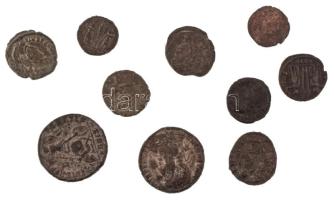 Római Birodalom 10db-os bronz érmetétel a III-IV. századból T:XF-F Roman Empire 10pcs bronze coin lot from the 3rd-4th century C:XF-F