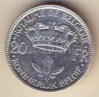 Belgium 1935. 20Fr Ag III.Leopold T:3