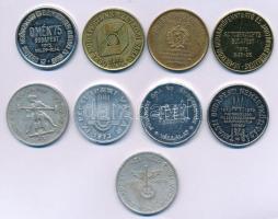 9db-os budapesti nemzetközi vásáros és hungexpos fém emlékérem tétel, mind különböző! T:XF-F