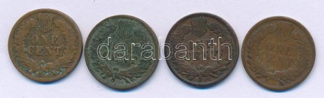 Amerikai Egyesült Államok 1880-1908. 1c bronz "Indiánfej" (4xklf) T:VF,F patina
USA 1880-...