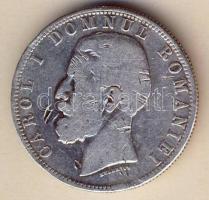 Románia 1880. 5L Ag variáns "név a nyak alatt" T:3-/4 k. ü. ph