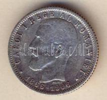 Románia 1906. 1L Ag "Jubileum" T:3 apró ph.