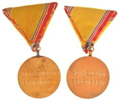 1983. "Honvédelmi Érdemérem 15 év után" aranyozott bronz kitüntetés mellszalagon (2x) T:XF...