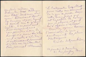 1907.VII.15 Munkácsy Mihály (1844-1900) festőművész özvegye, Cécile de Munkácsy, szül. Papier (1845-...