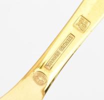 1976 Ezüst(Ag) Georg Jensen dán dísz kanál, jelzett, h: 14 cm, nettó: 43,2, g Aranyozott, hibátlan