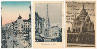 5 db RÉGI külföldi város képeslap vegyes minőségben / 5 pre-1945 European town-view postcards