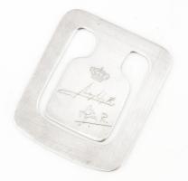 Ezüst(Ag) könyvjelző, jelzett, 5,5×4,5 cm, nettó: 20g