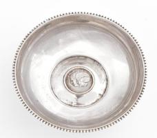 Ezüst(Ag) tálka, jelzett, d: 7 cm, nettó: 40 g
