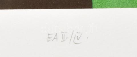 Aknay János (1949-): Szentendrei angyal. Computer print, merített papír, jelzett, művészpéldány EA I...