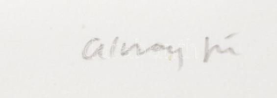 Aknay János (1949-): Szentendrei angyal. Computer print, merített papír, jelzett, művészpéldány EA I...