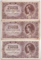 1946. 10.000BP (7x) T:VF,F közte szép papír Adamo P35