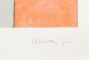 Aknay János (1949-): Szentendre. Computer print, merített papír, jelzett, művészpéldány EA II./IV. s...