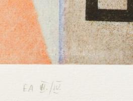 Aknay János (1949-): Szentendre. Computer print, merített papír, jelzett, művészpéldány EA II./IV. s...