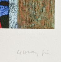 Aknay János (1949-): Hírnök érkezett. Computer print, merített papír, jelzett, művészpéldány EA II./...