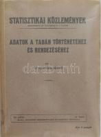 Budapest. Schuler Dezső, dr.: Adatok a Tabán történetéhez és rendezéséhez. Bp., [1934], Székesfőv. háziny. 115 l+ 3 térkép (2 kihajtható) /Statisztikai közlemények. 75. kötet. 4. sz./ Fűzve, feliratos, kiadói papírborítóban, jó állapotban