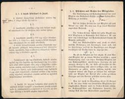 1871 A Budai Kölcsönös Temetkezési Egylet alapszabályai. Statuten des Ofener Wechselseitigen Leichen...