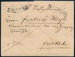 1835 Franco levél / cover "WIESELBURG" + "FRANCO" - Friedek